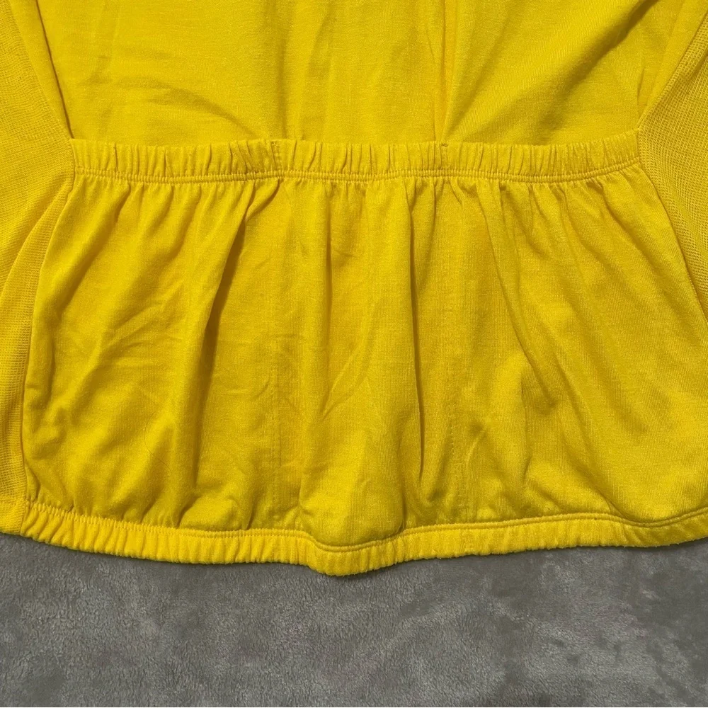 Vintage Reebok Yellow Cycling Jersey Made inUSA Size XL Short Sleeve Quarter Zip